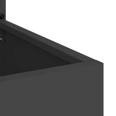 VidaXL Tuin privacy screen zwart 50 x 32 x 150 cm koudgewalst staal VidaXL Tuin privacy screen zwart 50 x 32 x 150 cm koudgewalst staal