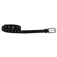 Elvy Belt Dubbele Wikkelriem Hoops en Studs Zwart 245 cm - thumbnail