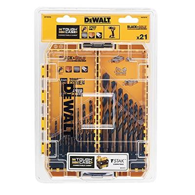DEWALT Black & gold HSS-G Metaalboor Set DT70755-QZ boorset DEWALT Black & gold HSS-G Metaalboor Set DT70755-QZ boorset