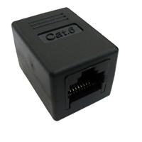 Value RJ45-koppeling RJ45 Adapter CAT 6 [1x RJ45-bus 8p8c - 1x RJ45-bus 8p8c] 70 m Zwart - thumbnail