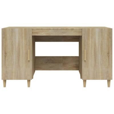 Bureau 140x50x75 cm bewerkt hout sonoma eikenkleurig - thumbnail