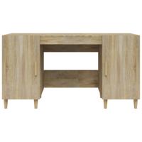 Bureau 140x50x75 cm bewerkt hout sonoma eikenkleurig - thumbnail