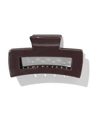 HEMA Haarklem 8cm vierkant bruin