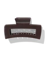 HEMA Haarklem 8cm vierkant bruin - thumbnail