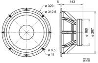 Visaton TIW 300 - 8 Ohm 12 inch 30.48 cm Woofer 300 W 8 Ω - thumbnail