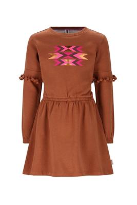 B.Nosy winter sweat jurk meisjes - bruin - Dynia