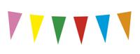 Papieren vlaggenlijn meerkleurig (10m) - thumbnail