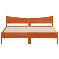 Bedframe zonder matras massief grenenhout wasbruin 180x200 cm - thumbnail