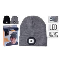 Muts met LED Licht Grijs - thumbnail