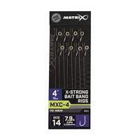 Fox Matrix MXC-4 Barbless X-Strong Bait Band Rigs 10cm 8st. Size 14 - 0,20 mm - thumbnail