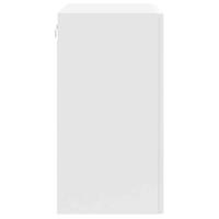 Keukenwandkast Porto bewerkt hout hoogglans wit - thumbnail