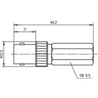 Telegärtner 100023539 100023539 BNC-connector Bus, recht 75 Ω 1 stuk(s) - thumbnail