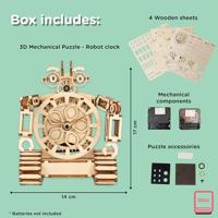 Houten Bouwpakket Volwassenen - Robot Klok - thumbnail