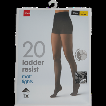 HEMA Panty 20D 44/46 Zwart Ladder Resistent bij Jumbo