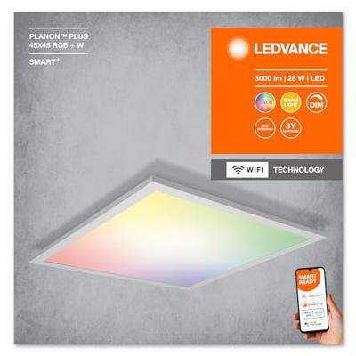 LEDVANCE SMART+ PLANON PLUS MULTICOLOR 4058075525221 LED-paneel 28 W Warmwit, RGBW Wit LEDVANCE SMART+ PLANON PLUS MULTICOLOR 4058075525221 LED-paneel 28 W Warmwit, RGBW Wit