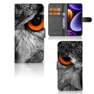 Xiaomi Poco F5 | Telefoonhoesje | Met pasjeshouder | Uil