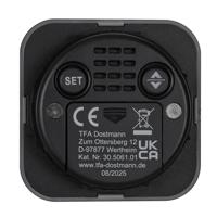 TFA Dostmann Digitales Thermo-Hygrometer zum Einbau 30.5061.01 Thermo- en hygrometer Zwart - thumbnail