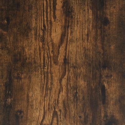 Bedframe met hoofdbord bewerkt hout gerookt eiken 75x190 cm - thumbnail