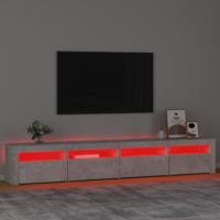 Tv-meubel met LED-verlichting 240x35x40 cm betongrijs - thumbnail