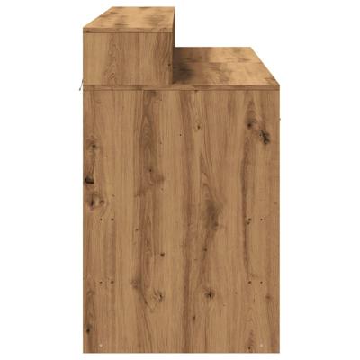Bureau met LED-verlichting 120x55x91 cm hout artisanaal eiken - thumbnail