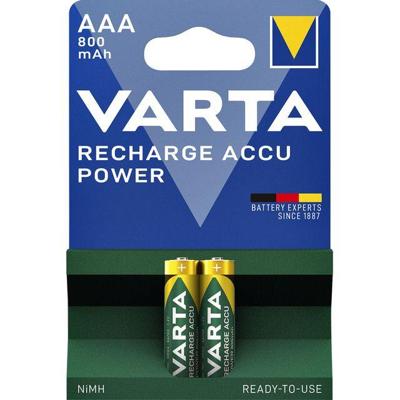 Batterij oplaadbaar Varta 2xAAA 800mAh ready2use | 10 stuks