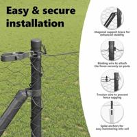 VidaXL Afrasteringspaal grijs 10 x 1,2 m (36 mm gaas) staal en pvc - thumbnail