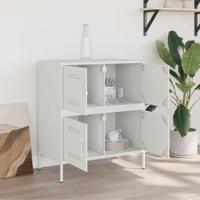 Dressoir 68x39x79 cm staal wit - thumbnail