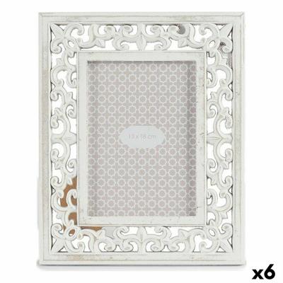 Fotolijsten Gift Decor Wit Hout Kristal Eucalyptushout (6 Stuks)