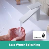 Hansgrohe Tecturis E ééngreeps wastafelkraan 110 met PopUp trekwaste, mat wit - thumbnail