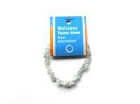 Edelsteen Splitarmband Topaas Blauw met Uitlegkaart - thumbnail