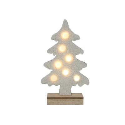 everlands kunstkerstboom teddy 7xLED creme 27cm