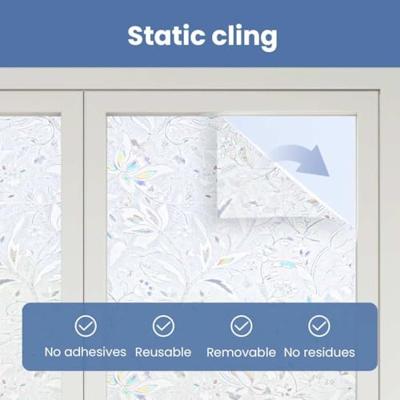VidaXL Raamfolies 2 st mat bloemenpatroon pvc VidaXL Raamfolies 2 st mat bloemenpatroon pvc