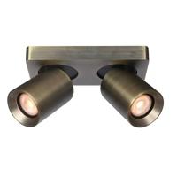 Artdelight Spot Megano 2 lichts balk antiek brons - thumbnail