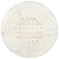 Bistrotafel vintage stijl rond 40x70 cm metaal wit - thumbnail