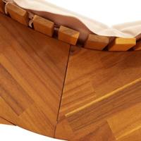 Ligbed schommelend met kussen massief acaciahout - thumbnail