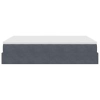 Ottoman bed met matras 140x190cm fluweel donkergrijs - thumbnail