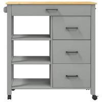 Keukentrolley MONZA 84x40x90 cm massief grenenhout - thumbnail