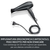 Severin HT0167 Haardroger Zwart/zilver - thumbnail