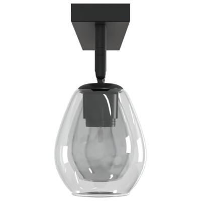 VidaXL Plafondspot zwart 73.5 x 13 x 26 cm glas en metaal
