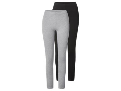 esmara Set van 2 dames leggings (Zwart/grijs, M (40/42)) esmara Set van 2 dames leggings (Zwart/grijs, M (40/42))