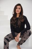 Zwarte pyjama speelse strepen - thumbnail