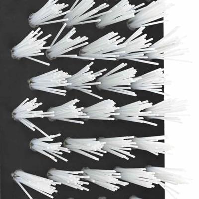 VidaXL Vee borstels verstelbaar zwart en wit 84 x 10 x 91 cm pvc