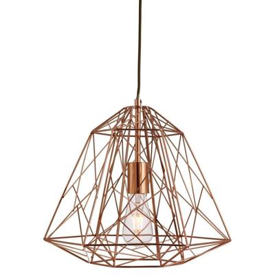 Searchlight Koperen draadlampGeometric Cage Ø 39cm - 7271CU
