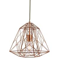 Searchlight Koperen draadlampGeometric Cage Ø 39cm - 7271CU - thumbnail