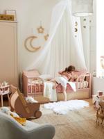 70x140cm omvormbaar babybed met rieten opberglade LIGNE POESIE nude - thumbnail