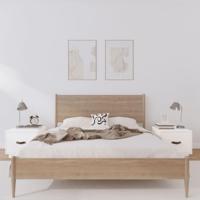 Nachtkastjes 2 st 40x34x35 cm massief grenenhout wit - thumbnail