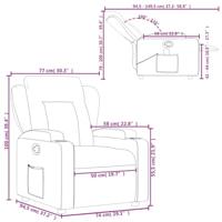 Fauteuil verstelbaar kunstleer grijs - thumbnail