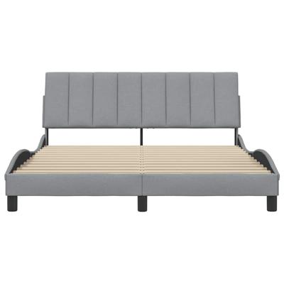 Bedframe zonder matras "Hanko" stof lichtgrijs 160x200 cm