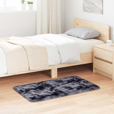 Hoogpolig vloerkleed NAVARRA 60x100 cm polyester donkergrijs