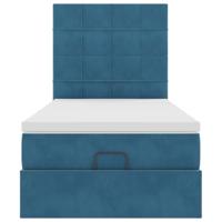 Ottoman bed met matrassen en LED's 100x200cm fluweel - thumbnail